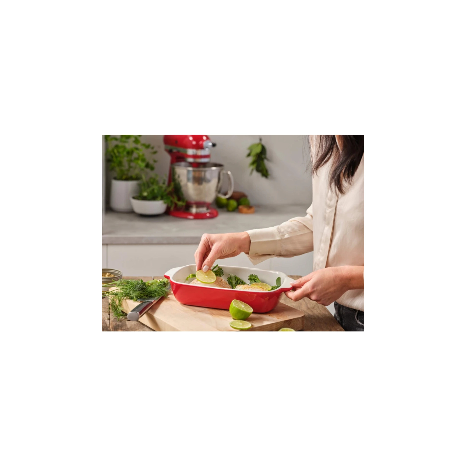 Форма для выпечки KitchenAid з кришкою керамогранітна 3,8 л Червона (CC006108-001) изображение 5