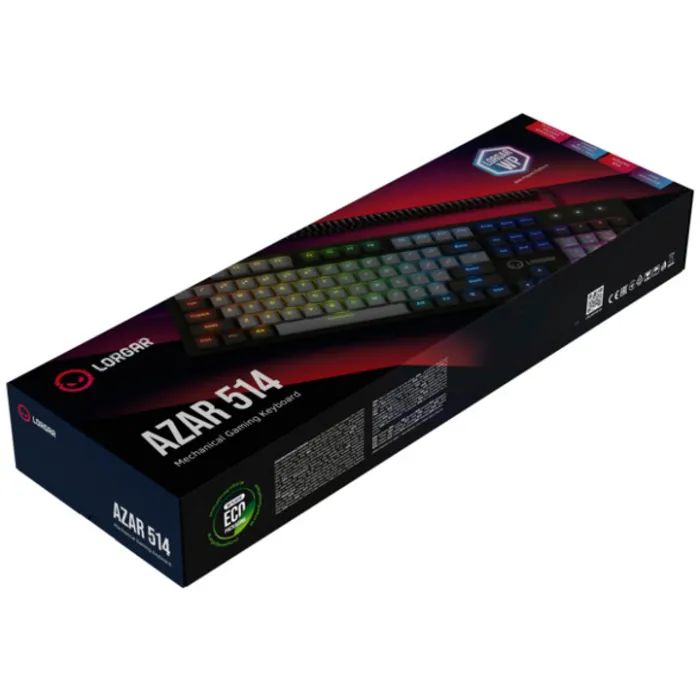 Клавиатура Lorgar Azar 514 RGB USB UA Black (LRG-GK514B-UA) изображение 12