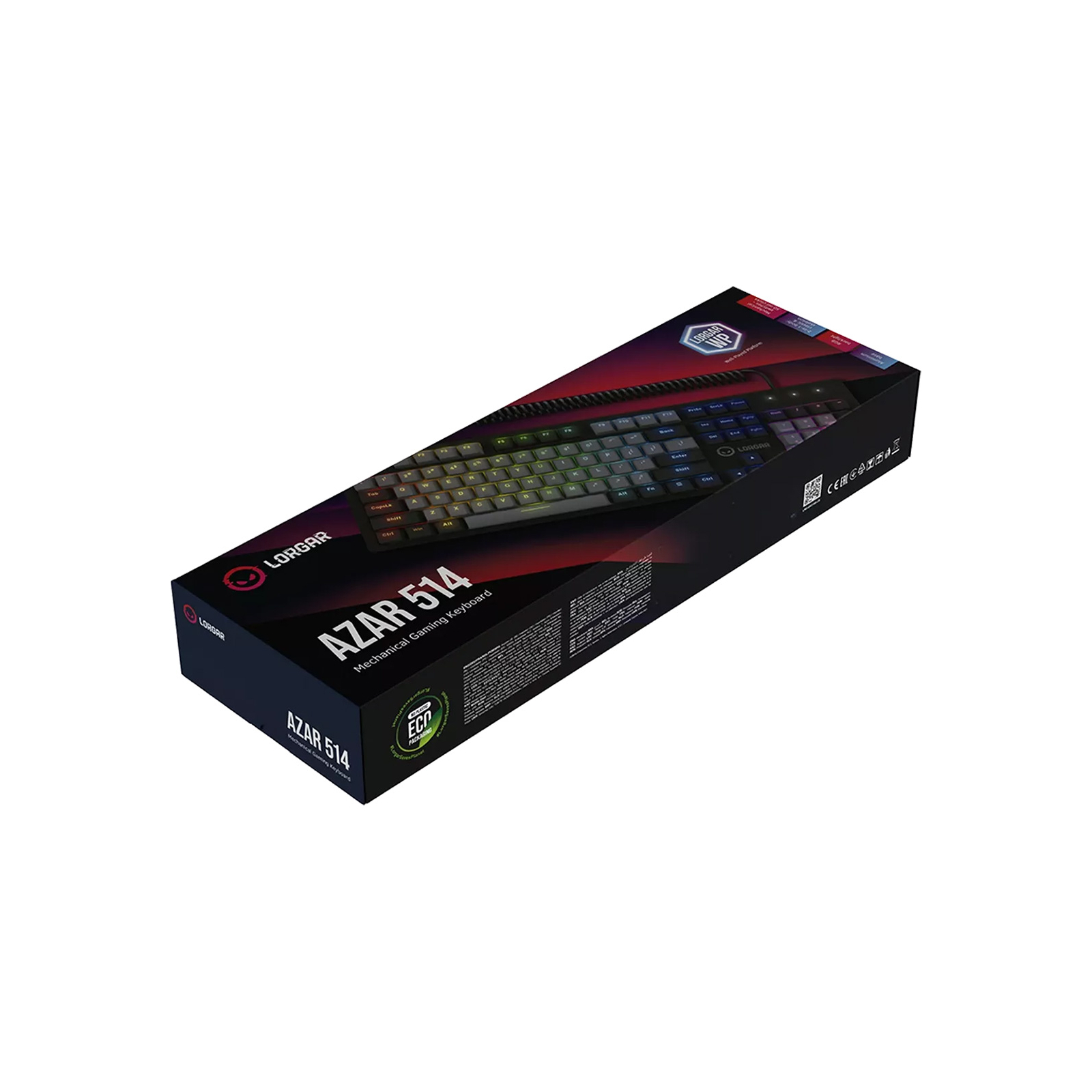 Клавіатура Lorgar Azar 514 RGB USB UA Black (LRG-GK514B-UA) зображення 5