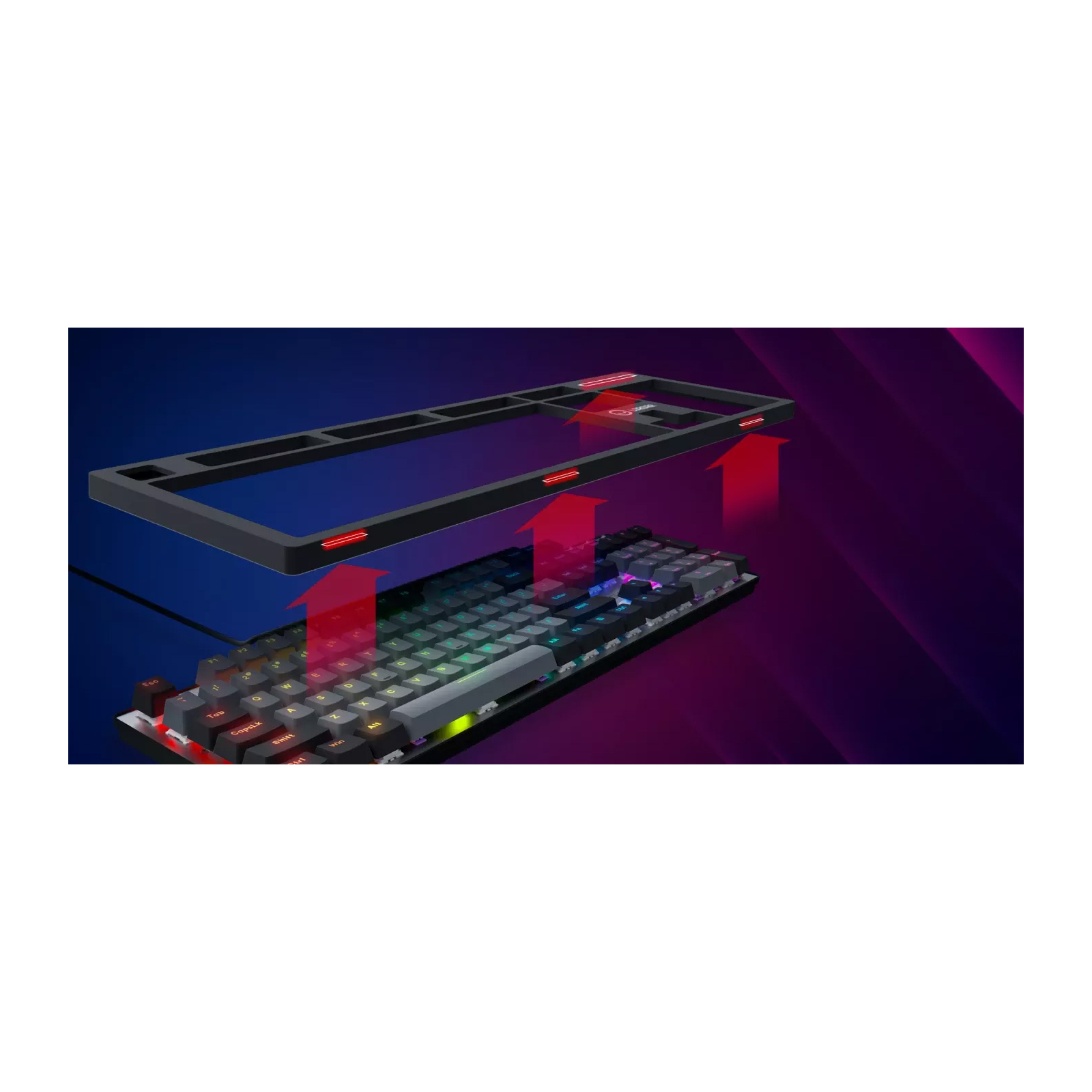 Клавіатура Lorgar Azar 514 RGB USB UA Black (LRG-GK514B-UA) зображення 7