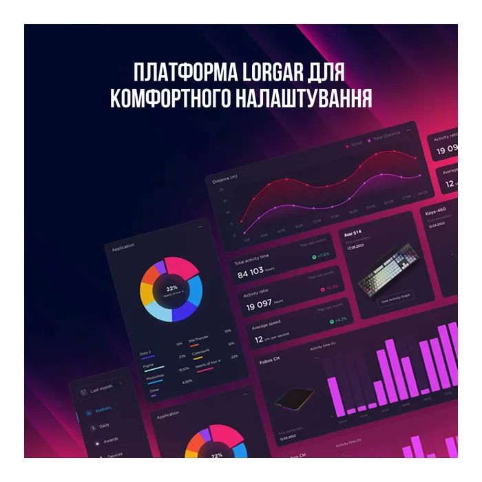 Клавиатура Lorgar Azar 514 RGB USB UA Black (LRG-GK514B-UA) изображение 8