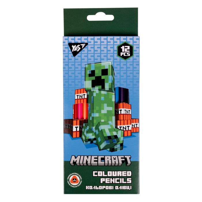 Олівці кольорові Yes 12 кол. Minecraft (290701)