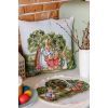 Наволочка Прованс гобеленовая декоративная Зайчиха с зайчатами Лужайка 45х45 см (034240) изображение 4