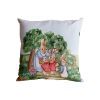 Наволочка Прованс гобеленовая декоративная Зайчиха с зайчатами Лужайка 45х45 см (034240)