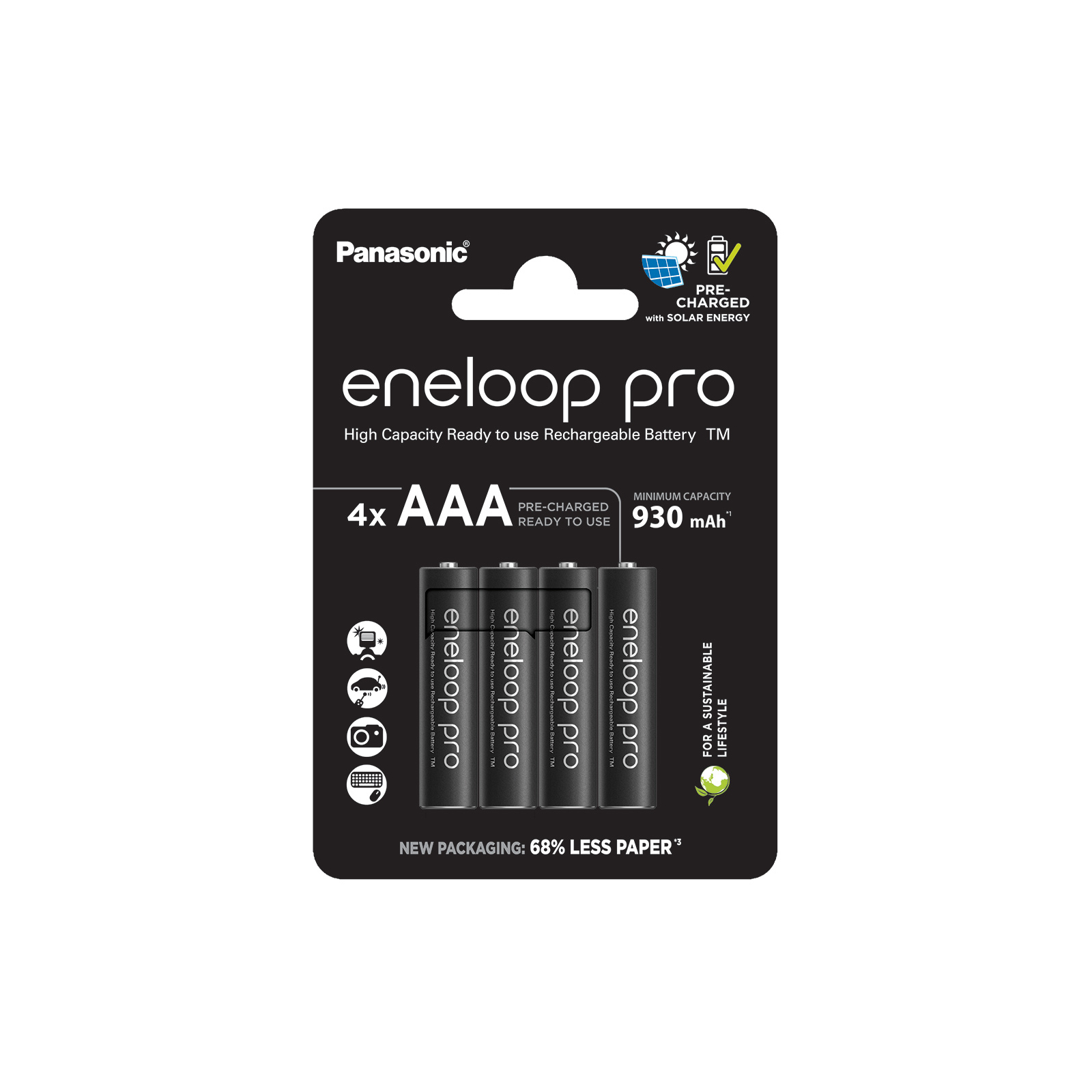 Акумулятор Panasonic Eneloop AAA 930 mAh Pro NI-MH * 4 (BK-4HCDE/4CP)