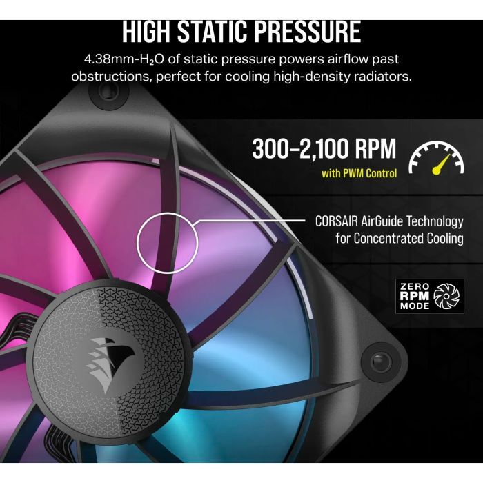 Кулер для корпуса Corsair iCUE Link RX140 RGB PWM (CO-9051019-WW) изображение 6