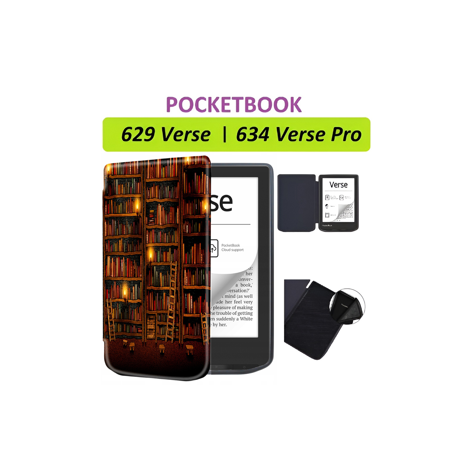 Чехол для электронной книги BeCover Smart Case PocketBook 629 Verse / 634 Verse Pro 6" Library (710974) изображение 6