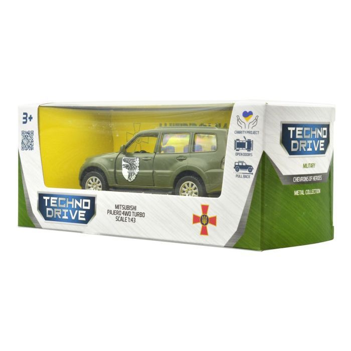 Машина TechnoDrive Автомодель серії Шеврони Героїв - Mitsubishi Pajero 4WD Tubro - 93 ОМБр (250283M) зображення 5