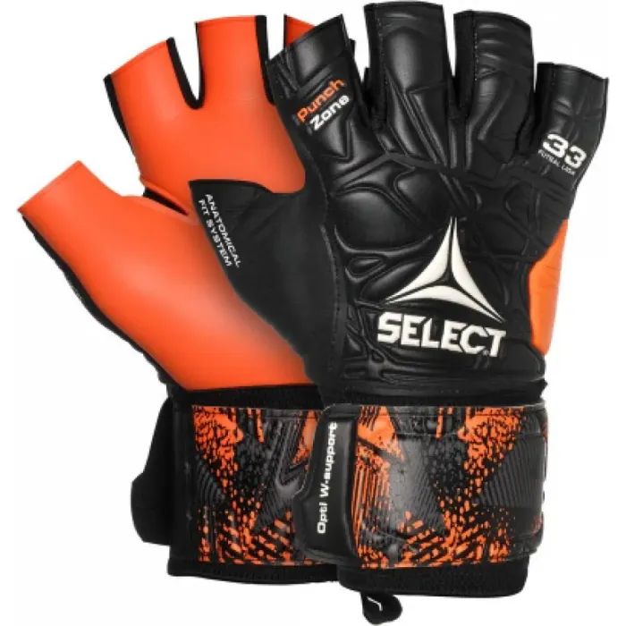 Вратарские перчатки Select Goalkeeper Gloves Futsal Liga 609330-201 33 9 (201) Чорно-помаранчові (5703543212071)