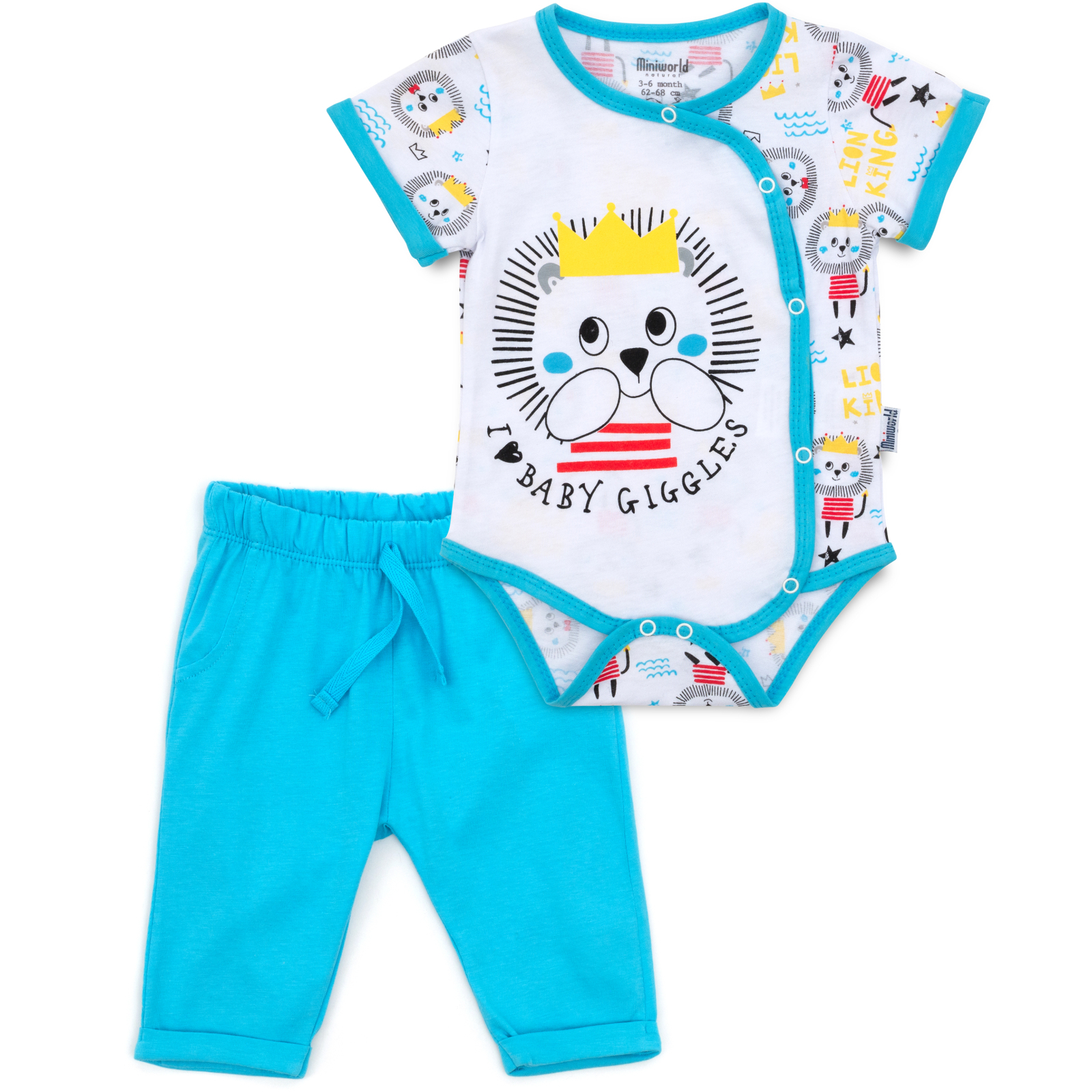 Набор детской одежды Miniworld с ежом (14960-62B-blue)