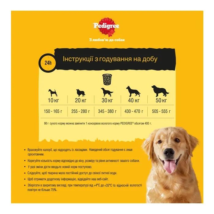 Сухий корм для собак Pedigree з птицею та овочами 2.6 кг (5998749144961) зображення 3