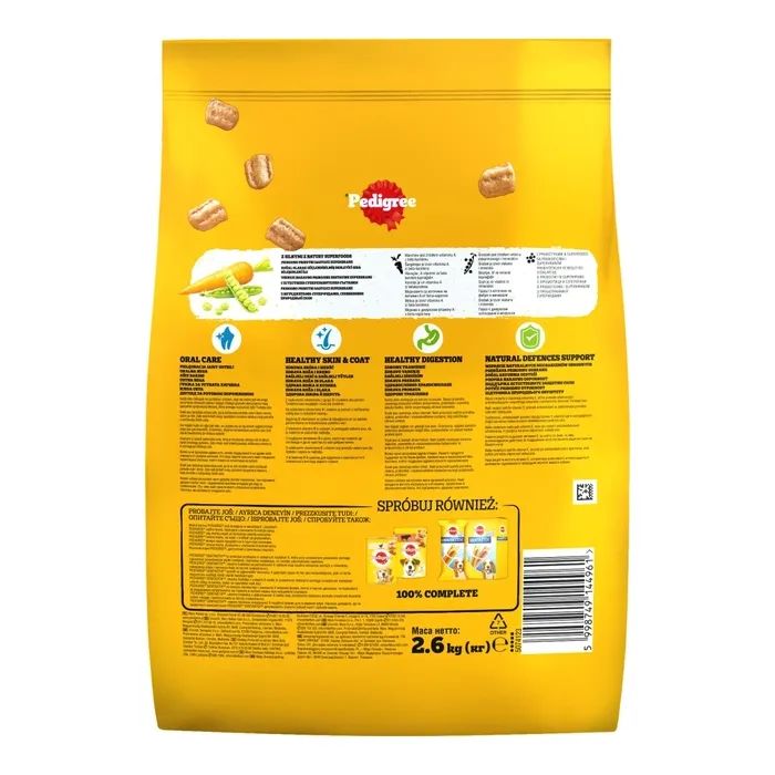 Сухий корм для собак Pedigree з птицею та овочами 2.6 кг (5998749144961) зображення 6