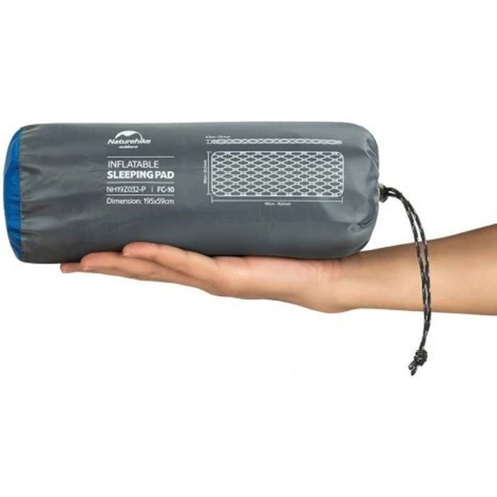Туристический коврик Naturehike надувний FC-10 NH19Z032-P 65 мм помаранчевий (6976023922541) изображение 2