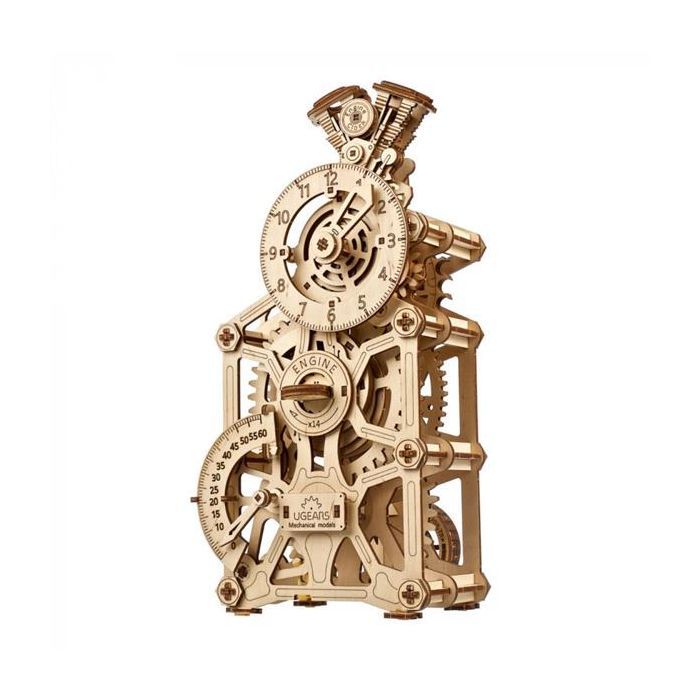 Конструктор Ugears механический Часы двигатель (70217)