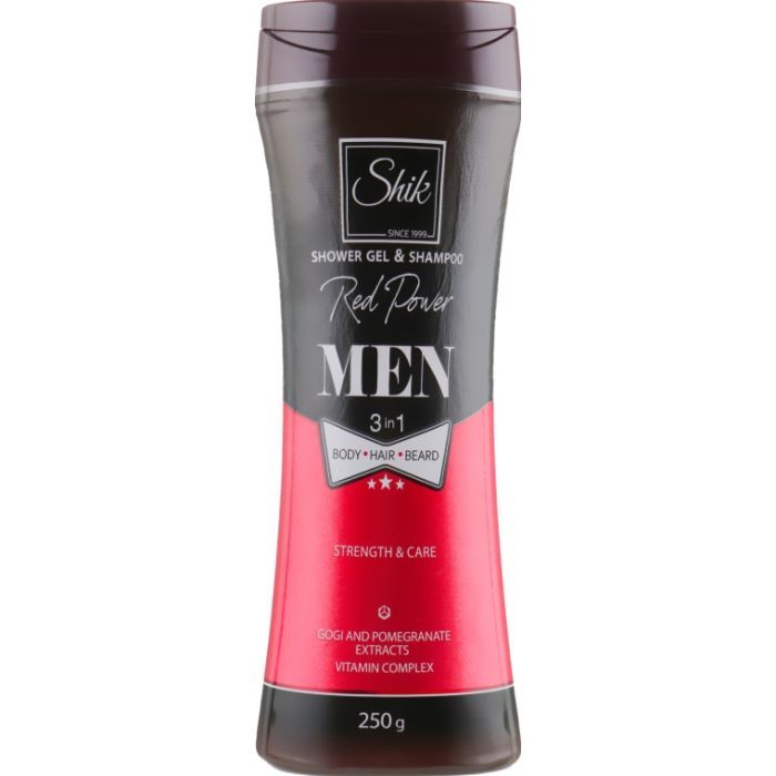 Гель для душу Shik 3 в 1 Men Red Рower 250 г (4820023369146)