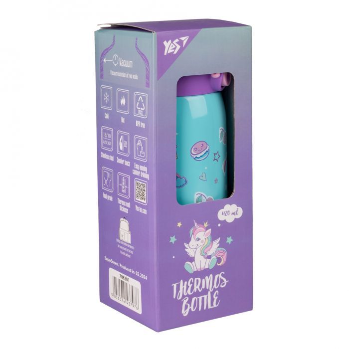 Поїльник-непроливайка Yes Термос Glamour 420 мл (708201) зображення 6