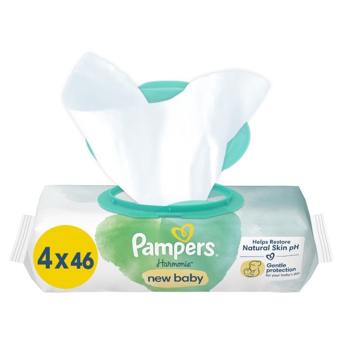 Детские влажные салфетки Pampers Harmonie New baby 24 пачки х 46 шт (8006540815953)