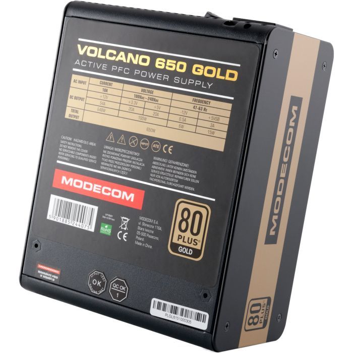 Блок питания Modecom 650W (ZAS-MC90-SM-650-ATX-VOLCA) изображение 4