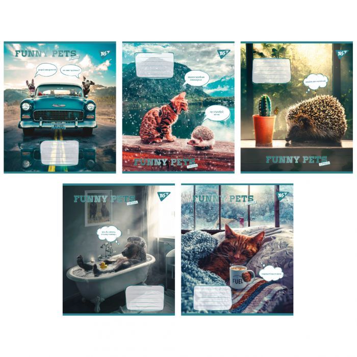 Тетрадь Yes Funny pets 24 листов клетка (767016)