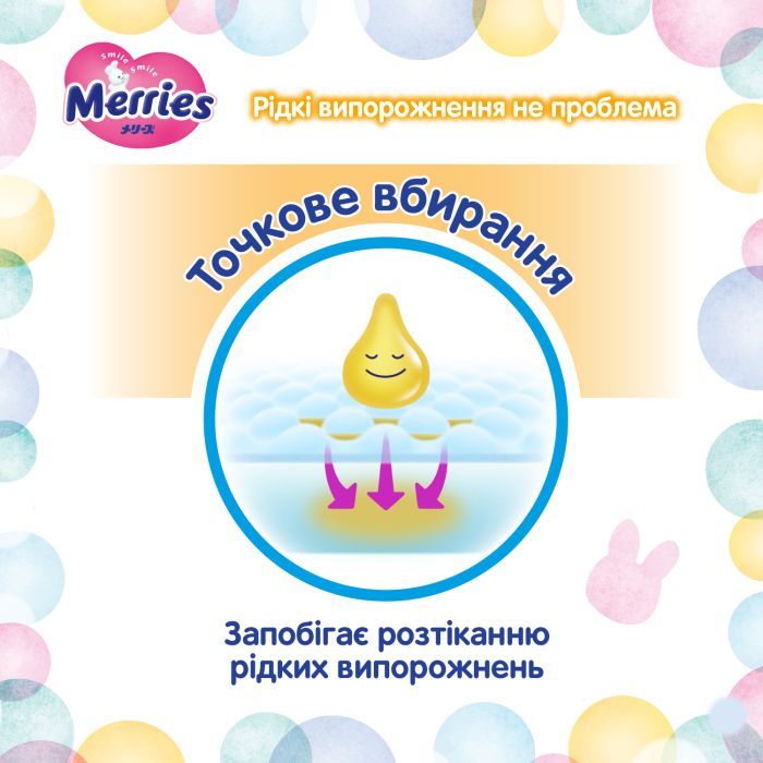 Подгузники Merries Super Jumbo S 4-8 кг 70 шт (4901301418982) изображение 9