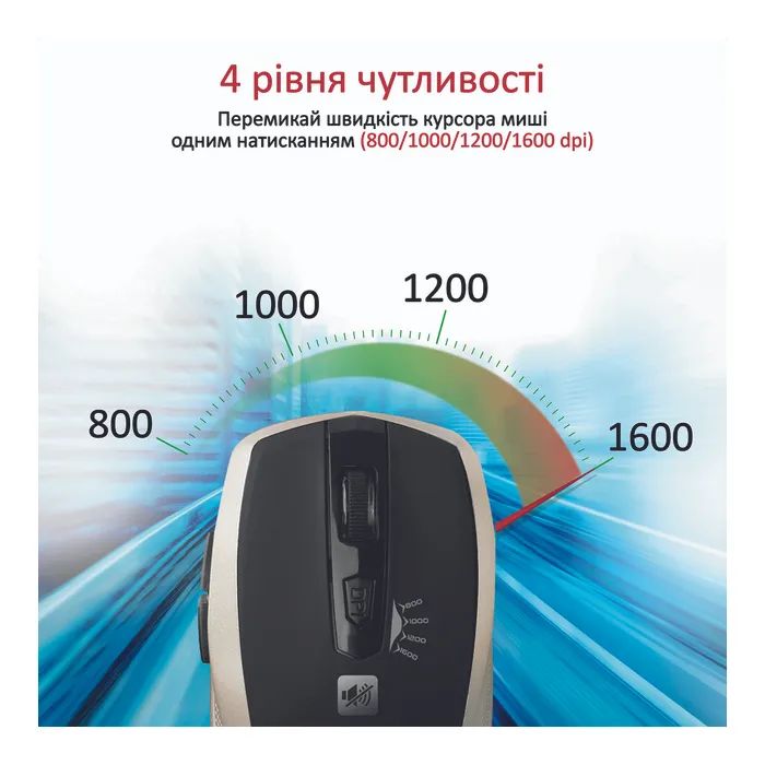 Мышка Promate Breeze Wireless Silver (breeze.silver) изображение 4