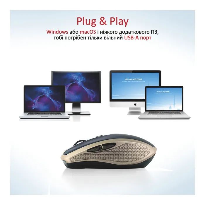 Мышка Promate Breeze Wireless Silver (breeze.silver) изображение 6
