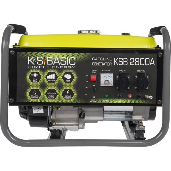 Генератор Konner&Sohnen Basic KSB 2800A, 230V, 2.8kW, ручной запуск, 36.2кг (KSB2800A)