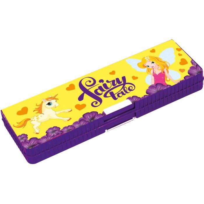 Пенал Cool For School Пластиковый на магните Fairy 7022 2 отделения Желтый (CF86617)