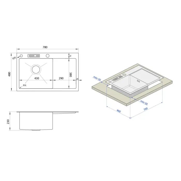 Мойка кухонная Nett NS-6045(R) изображение 5