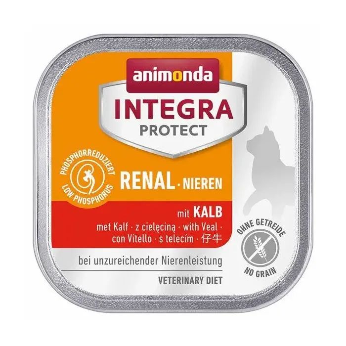 Влажный корм для кошек Animonda Integra Protect Renal dishes with Veal при болезнях почек (4017721866156)