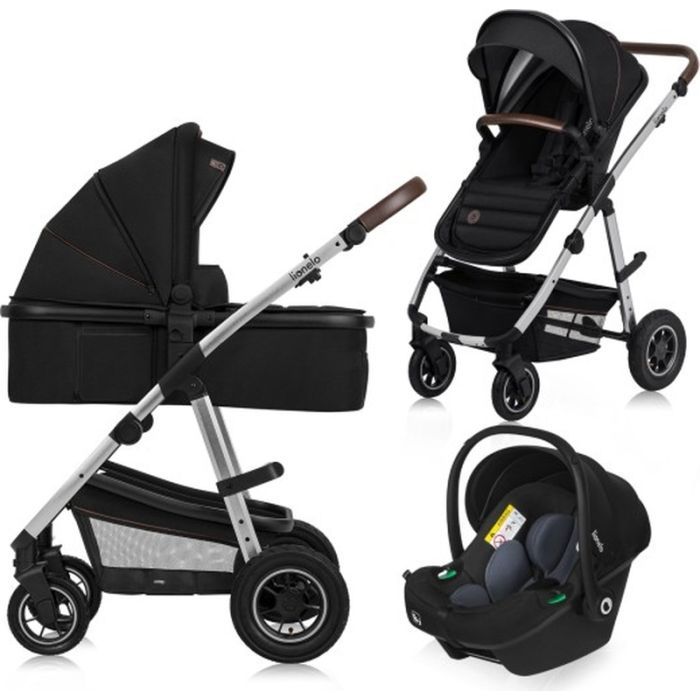 Коляска Lionelo 3 в 1 Amber 3 Black Silver (LO-AMBER BLACK SILVER (3in1))