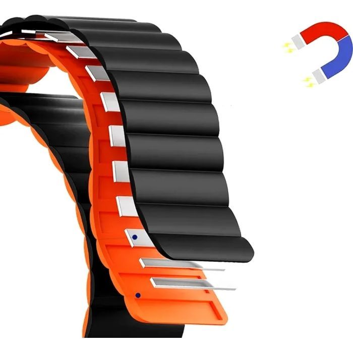 Ремінець до смарт-годинника Drobak Silicone Magnetic Link для Apple Watch All Series 38/40/41mm Orange red (898918) зображення 2
