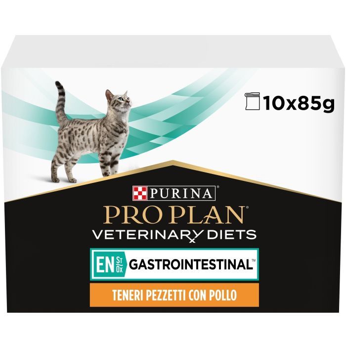 Влажный корм для кошек Purina Pro Plan Veterinary Diets EN Gastrointestinal При болезнях желудочно-кишечного тракта С курицей 10 x 85 г (8445290093561)