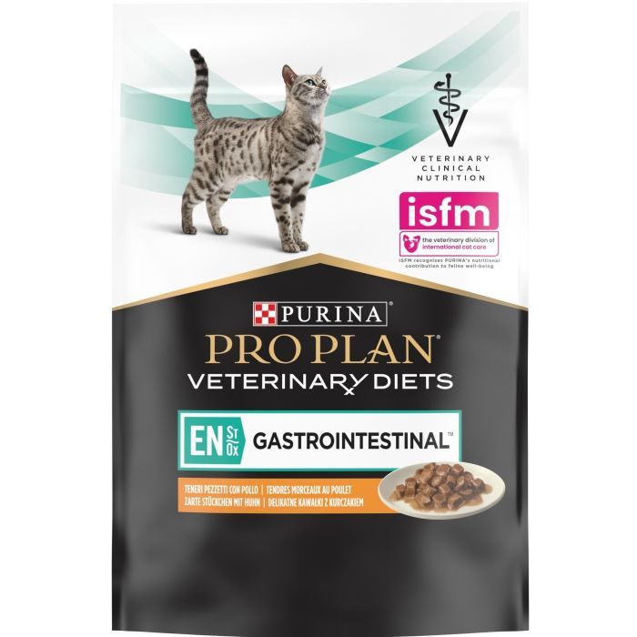 Влажный корм для кошек Purina Pro Plan Veterinary Diets EN Gastrointestinal При болезнях желудочно-кишечного тракта С курицей 10 x 85 г (8445290093561) изображение 2