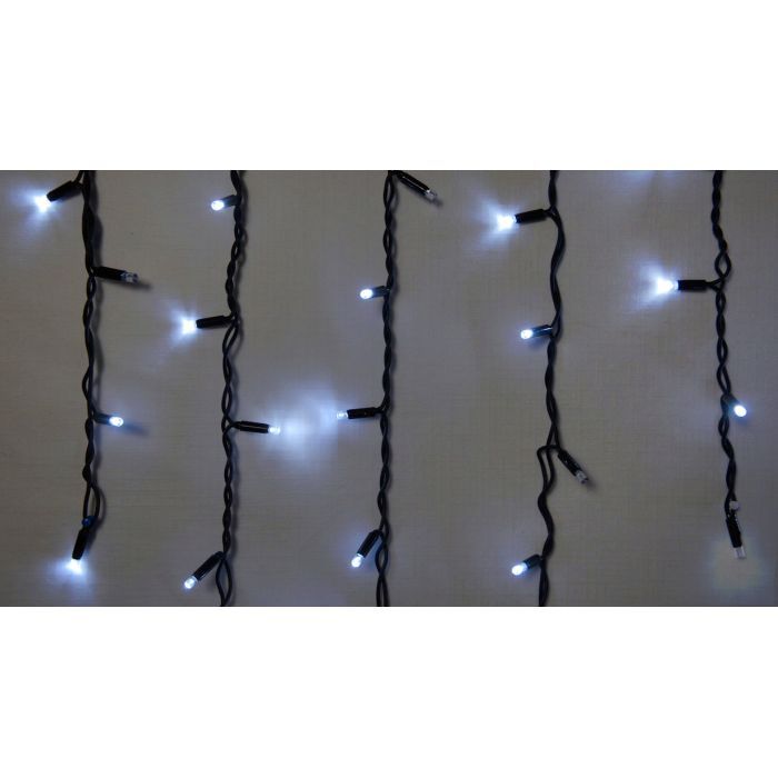 Гірлянда Delux Icicle 75LED 2x0.7m білий/чорний IP44 EN (90016589) зображення 2