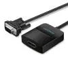 Переходник VGA 15F to HDMI M 1080P 60Hz 3,5mm Audio 0.15m Vention (ACNBB) изображение 2