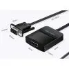 Переходник VGA 15F to HDMI M 1080P 60Hz 3,5mm Audio 0.15m Vention (ACNBB) изображение 3