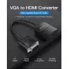 Переходник VGA 15F to HDMI M 1080P 60Hz 3,5mm Audio 0.15m Vention (ACNBB) изображение 6