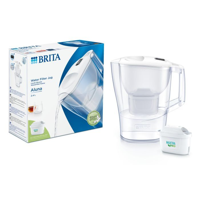 Фільтр-глечик Brita Aluna Memo MXPro 2.4л (1.4л очищеної води) з фільтр-картриджем, білий (1052801) зображення 7