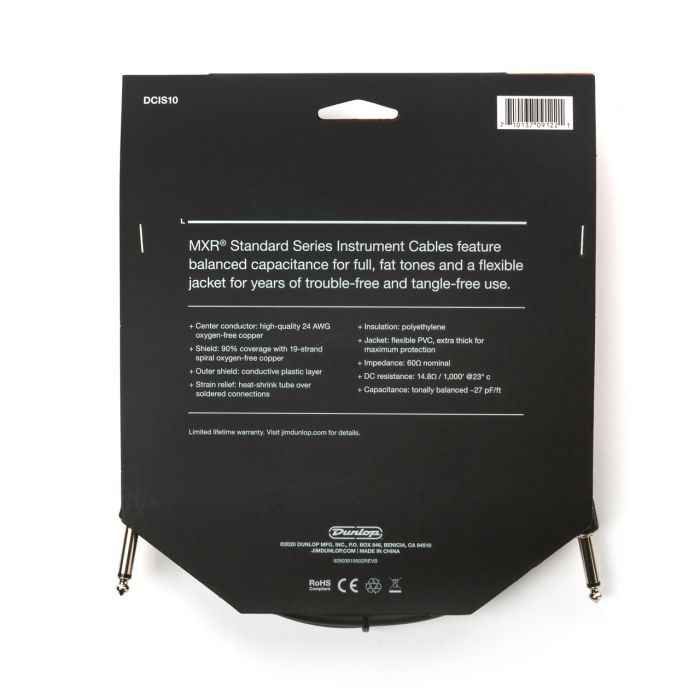 Инструментальный кабель MXR Standard Instrument Cable 6m (DCIS20) изображение 6