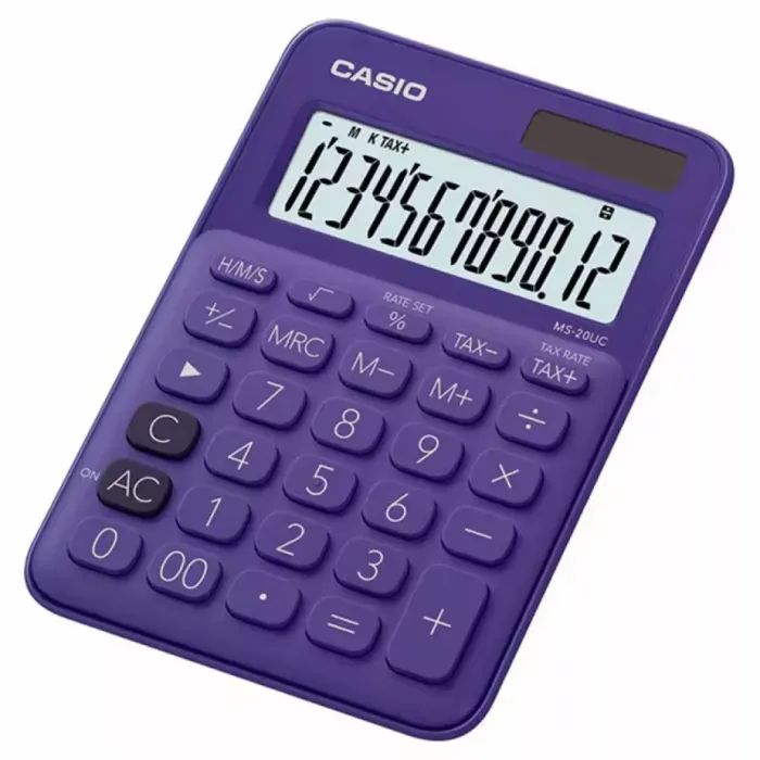 Калькулятор Casio MS-20UC-PL-W-EC, фиолетовый (CALC-CAS-MS-20UC-PL)