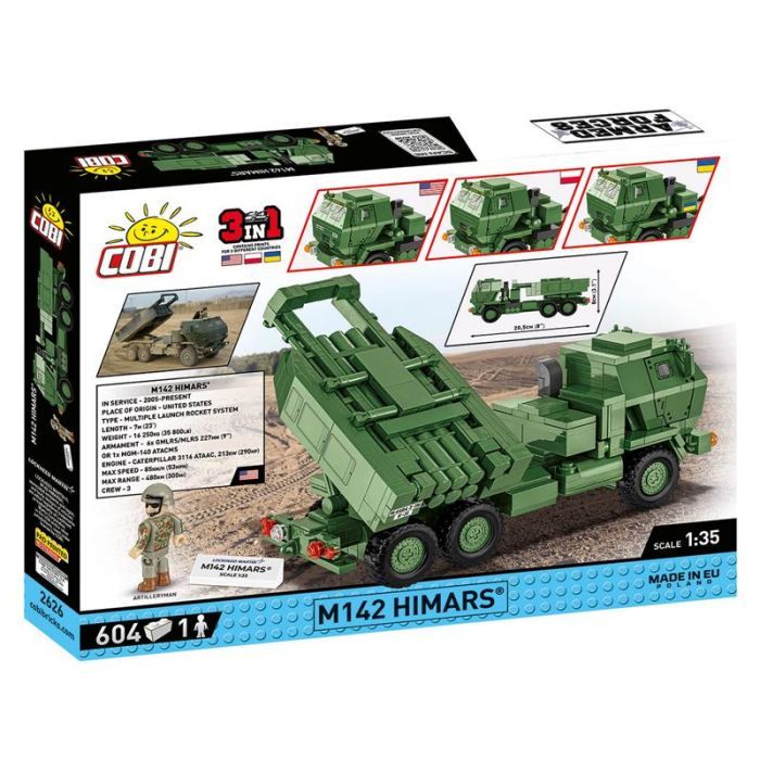 Конструктор Cobi РСЗО Himars M142 (UA/PL/US), 604 детали (COBI-2626) изображение 6