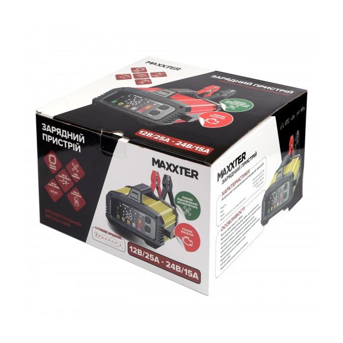 Мережевий зарядний пристрій для АКБ Maxxter MX-CHR-1224V25M 12-24V (MX-CHR-1224V25M) зображення 3