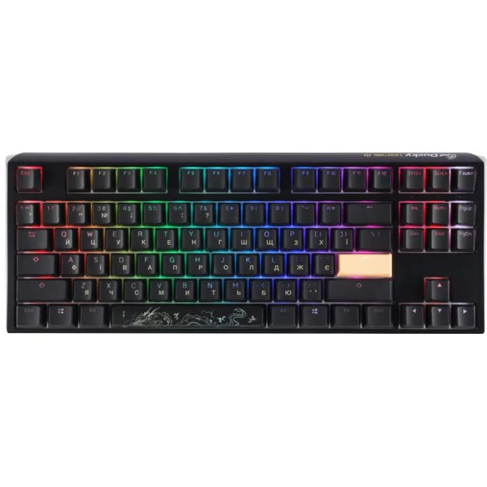 Клавиатура Ducky One 3 TKL Cherry MX Blue RGB UA USB Black (DKON2187ST-CUAPXCLAWSC1)