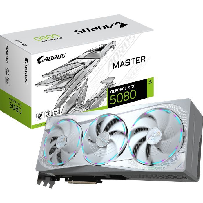 Видеокарта GIGABYTE GeForce RTX5080 16GB MASTER ICE (GV-N5080AORUSM ICE-16GD) изображение 10