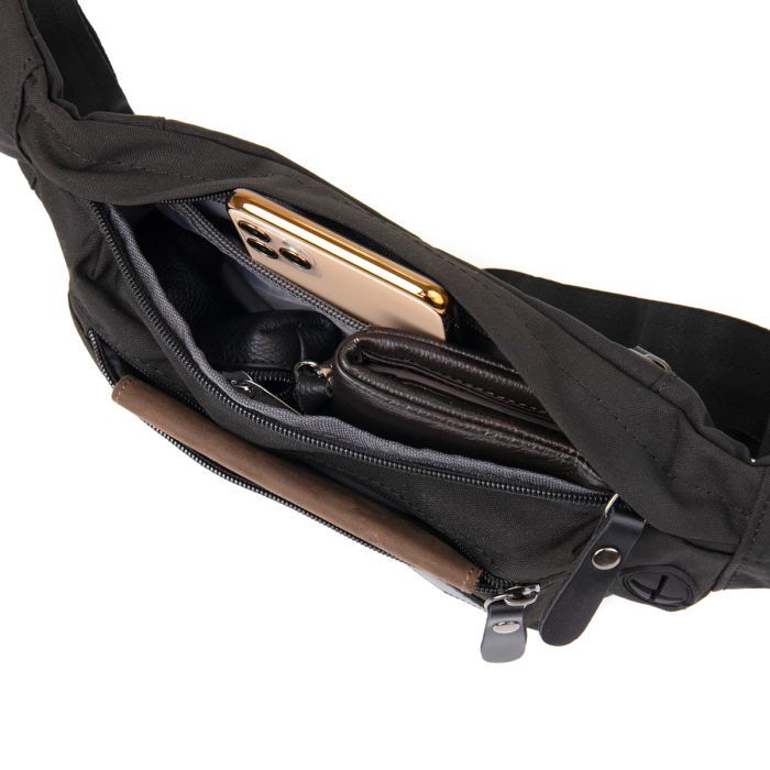 Сумка Vintage Бананка нейлон Зеленая (20636) изображение 6