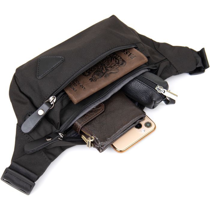 Сумка Vintage Бананка нейлон Зеленая (20636) изображение 7