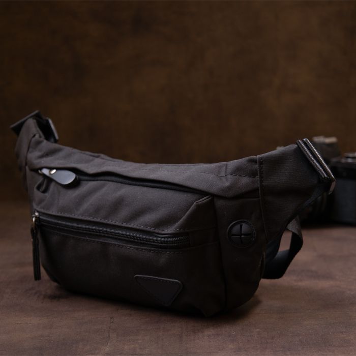 Сумка Vintage Бананка нейлон Зеленая (20636) изображение 8