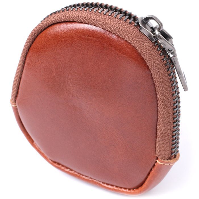 Кошелек Vintage Компактный для монет из натуральной кожи Коричневый (sale_15101)