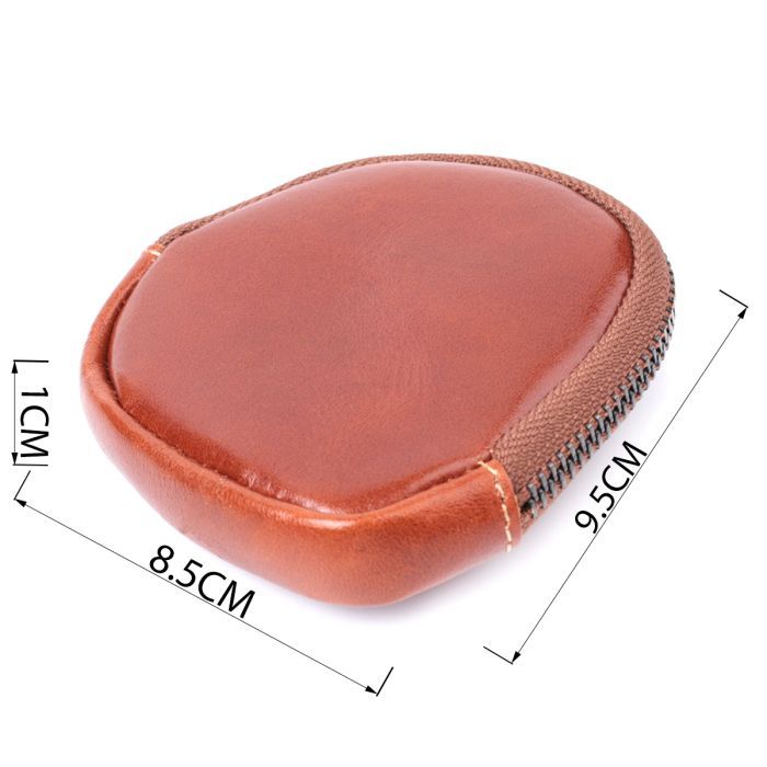Кошелек Vintage Компактный для монет из натуральной кожи Коричневый (sale_15101) изображение 3